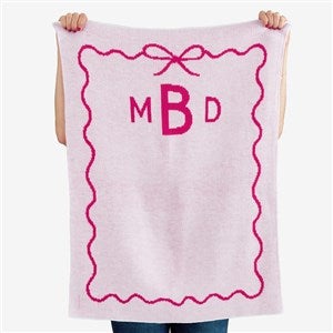 Petite Monogram 22x30 Knit Stroller Blanket - 55143D-S