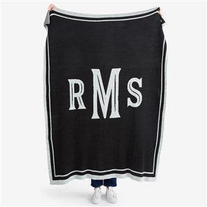 Capstone Monogram 50x60 Knit Blanket - 55161D
