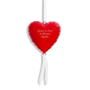 Engraved Red Heart Balloon 3D Ornament - 55523