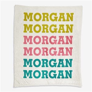 Repeating Name Personalized 60x80 Plush Fleece Blanket - 55798-FL