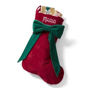 white christmas dresses Personalized Holiday Christmas Stocking main image 0