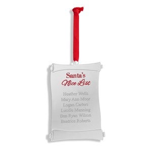 Engraved Santas List Ornament - 55904