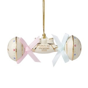 Lenox 2025 Babys 1st Christmas Rattle Ornament - 55920