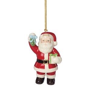 Lenox 2025 Santa with Mistletoe Ornament - 55921