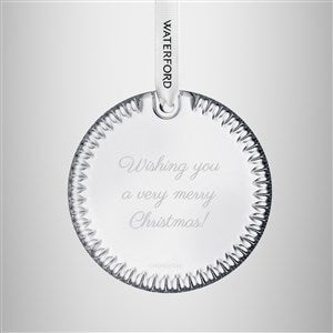 Etched Waterford Crystal Disc Ornament - 56023