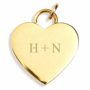 Engraved Heart Charm - Gold - 56420-G