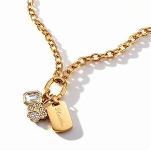 Build-Your-Own 3-Charm Necklace- Gold - 56428-G