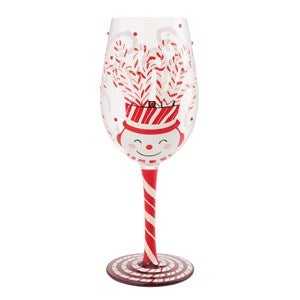 Candy Cane Cheer Wine Glass - 56499