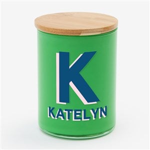 Shadow Initial  Name Personalized Color Splash 12oz Candle - Eucalyptus  Aloe - 56555-EA