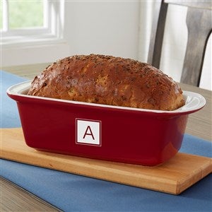 Engraved Ceramic Loaf Pan in Red - 56621R-L