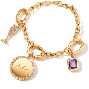 Build-Your-Own 3-Charm Bracelet- Gold - 56964-G
