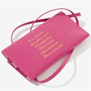 Write You Own Personalized Leatherette Jewelry Roll -Fuchsia - 57464-F