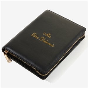Write You Own Personalized Leatherette Bifold Jewelry Case -Black - 57467-BL