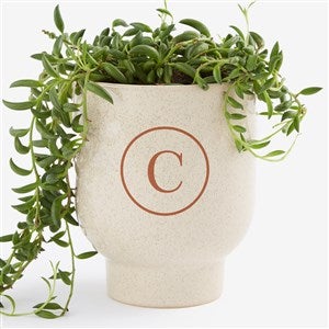 Classic Celebrations Personalized Tan Speckled Pedestal Pot - 57595