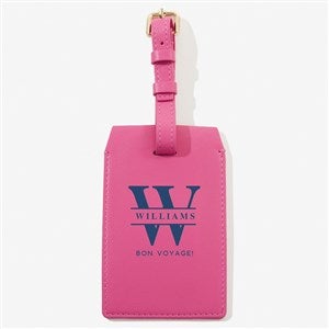 Lavish Last Name Personalized Luggage Tag - Fuchsia - 57624-F