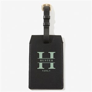 Lavish Last Name Personalized Luggage Tag - Black - 57624-BLK