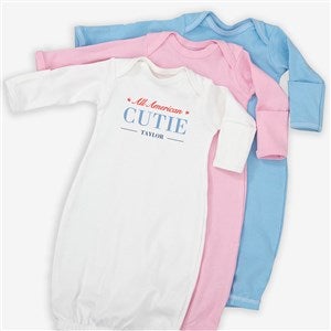 Watercolor Freedom Personalized Baby Gown - 57664-G