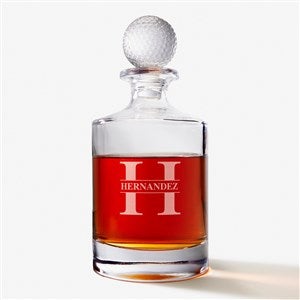 Lavish Last Name Personalized Golf Whiskey Decanter - 57807