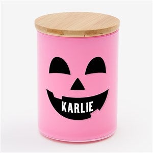 Pick a Face Pumpkin Personalized Color Splash 12oz Candle - Peony & Blush - 57845-PB