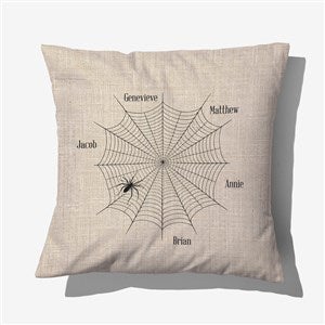 Eerie Ink Spider Web Personalized 14quot; Throw Pillow - 57875-S