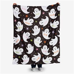 Bright Fright Ghosts Personalized 50x60 Plush Fleece Blanket - 57886-F