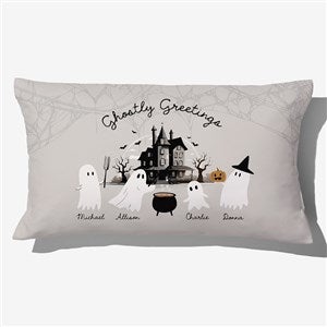 Ghostly Greetings Personalized Lumbar Throw Pillow - 58150-LB
