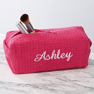 Ladies Embroidered Pink Makeup Bag - 6797