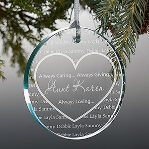 Always Loved Personalized Premium Glass Ornament - 7841N-P