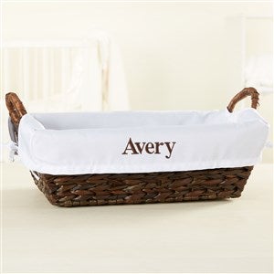 Personalized Wicker Baskets for Baby Girls - 9146