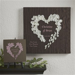 Heart of Roses Personalized Canvas Print-16