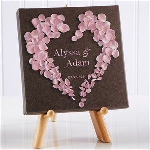 Heart of Roses Personalized Canvas Print-5½ x 5½ - 9535-5x5