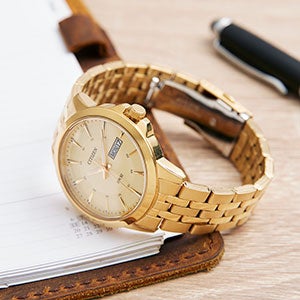 slim fit dress slacks CITIZEN Dress Watch Eco-Drive EO1143-54E Date Indicator Wristwatch ALL Rose  Gold S.S main image 0