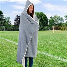 Personalized Outdoor Hooded Sweatshirt Blanket - 22651