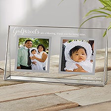 Personalized Double Photo Godparents Picture Frame - 23223