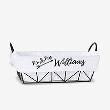 Sparkling Love Embroidered Basket Liner - Wedding Gift Basket - 23614