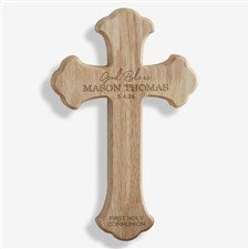 First Communion Personalized Wood Cross - 23628