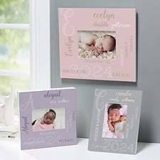 Modern All About Baby Girl Personalized Picture Frames - 23643