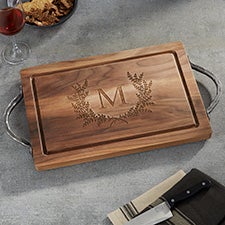 Maple Leaf Engraved Walnut Cutting Board - 23855D