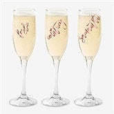 Personalized Vinyl Rose Champagne Glasses - 25005