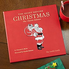 The Night Before Christmas Personalized Leather Book - 25261D
