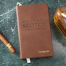 Single Malt Scotch Personalized Leather Book - 25354D