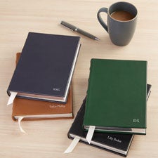 Premium Debossed Small Leather Journals - 5.5x8 - 25356D
