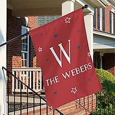 Stars & Stripes Personalized House Flag - 25794