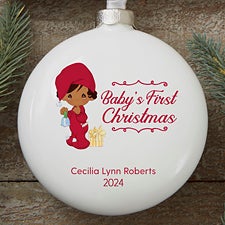 Precious Moments Personalized Baby Girl's 1st Christmas Ornament - 25935