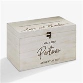 Classic Elegance Personalized Wooden Wedding Card Box - 26389
