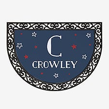 Stars & Stripes Personalized Half Round Doormat - 26458