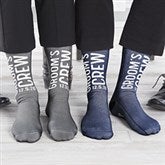 Groom's Crew Personalized Wedding Groomsmen Socks - 26877
