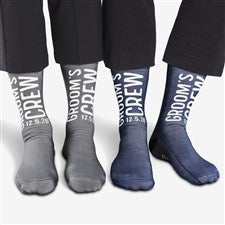 Groom's Crew Personalized Wedding Groomsmen Socks - 26877