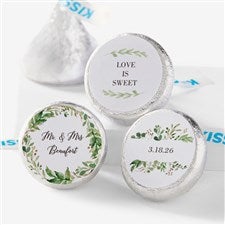 Laurels of Love Personalized Wedding Candy Stickers - 27223