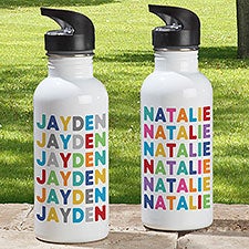 Vibrant Name Personalized 20 oz. Water Bottles for Kids - 27417
